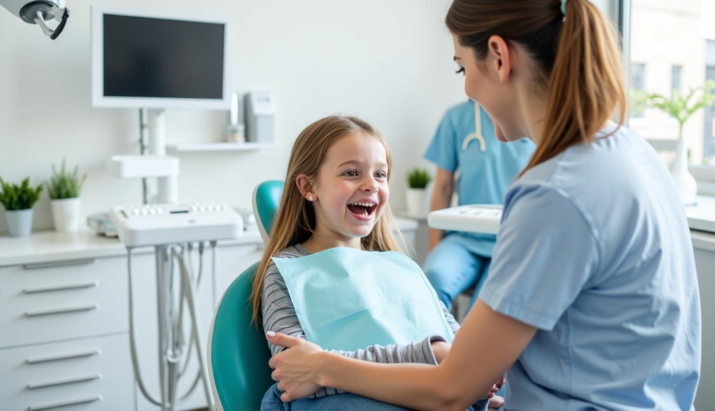 Venlig tandlæge i moderne klinik